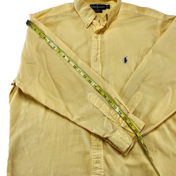 Canary * Polo Ralph Lauren YARMOUTH Long Sleeve Button Down Shirt - Sz 16 - Picture 2 of 5